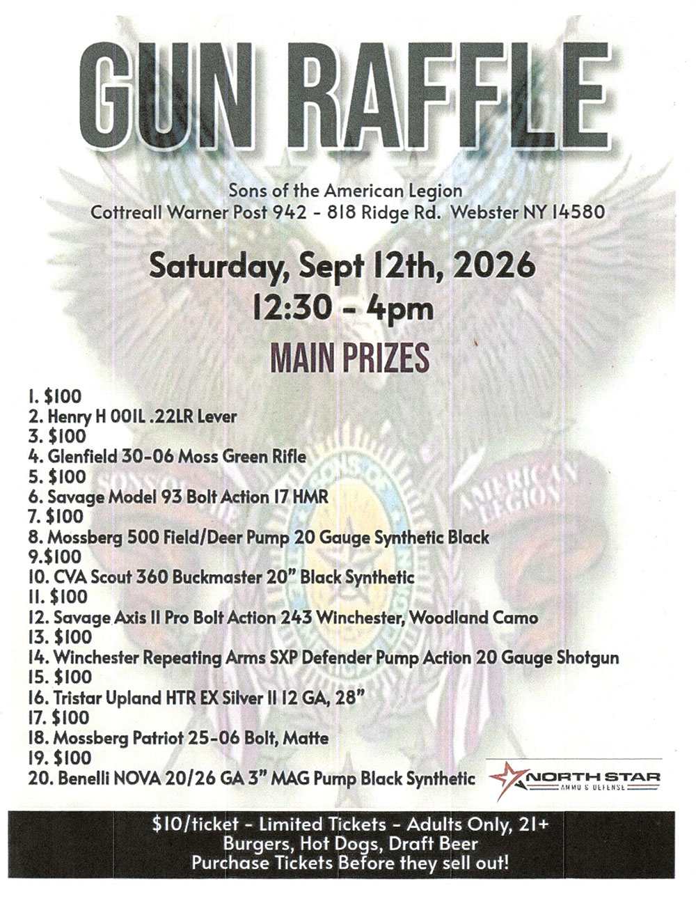 gun raffle - sept 2026